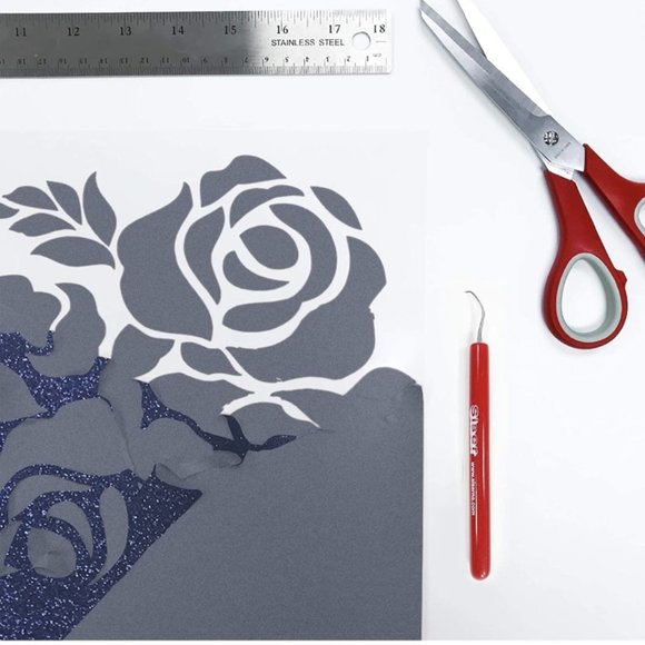 20" x 12" Glitter Royal Blue Siser Easyweed HTV Heat Transfer Iron-On Vinyl - Picture 4 of 5